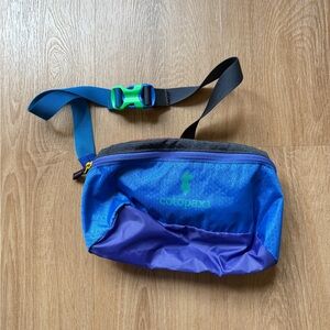 Cotopaxi Vibrant Blue and Purple Waist Bag